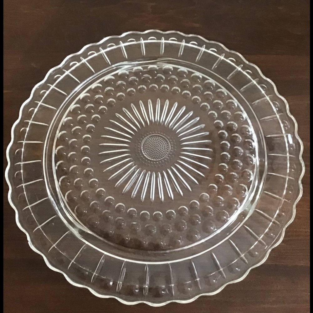 daisy Depression federal glass cake stand